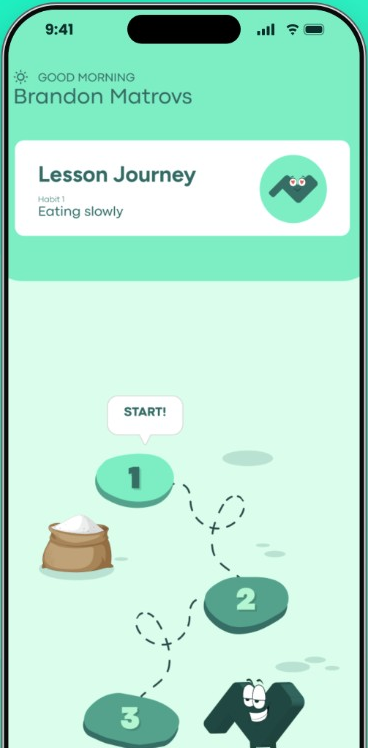 Lesson journey for eating slowly